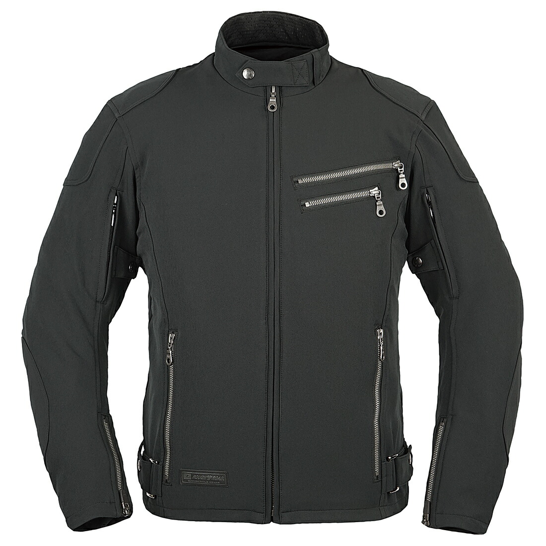 【15日限定!クーポン配布!】 ROUGH&ROAD (ラフ&ロード) バイク用 スリーシーズンジャケット RR7250 エアスルーソフトシェルストレッチライディングZIPジャケット ブラック Mサイズ RR7250BK2