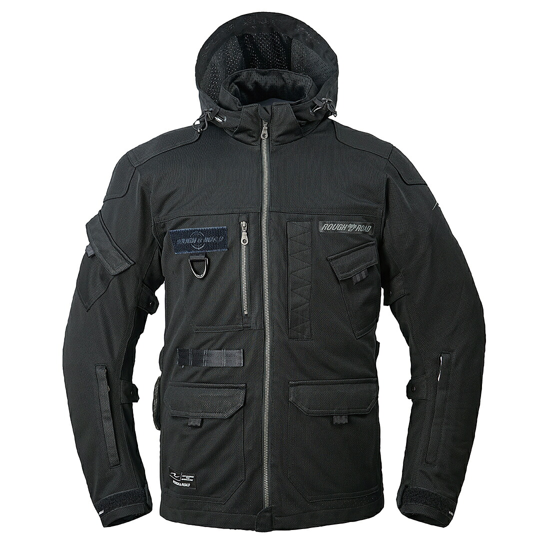 ROUGH&ROAD (ラフ&ロード) バイク用 メッシュジャケット RR7349 マウンテンメッシュパーカー ブラック Mサイズ RR7349BK2 【夏対策・冷感・涼しい】｜moto-zoa 店