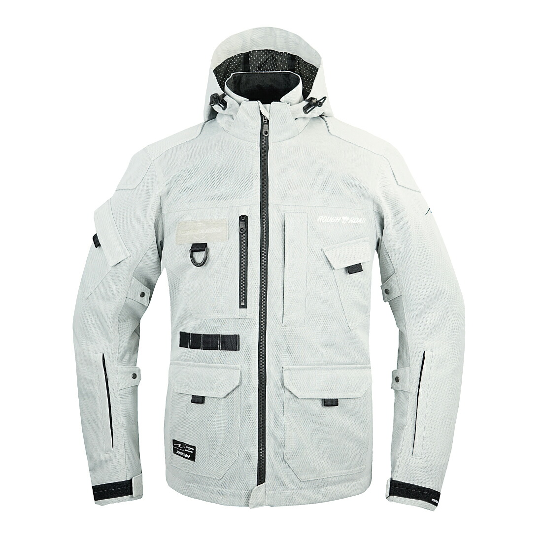 【18日限定！クーポン配布！】 ROUGH&ROAD (ラフ&ロード) バイク用 メッシュジャケット RR7349 マウンテンメッシュパーカー シルバー LLサイズ RR7349SV4