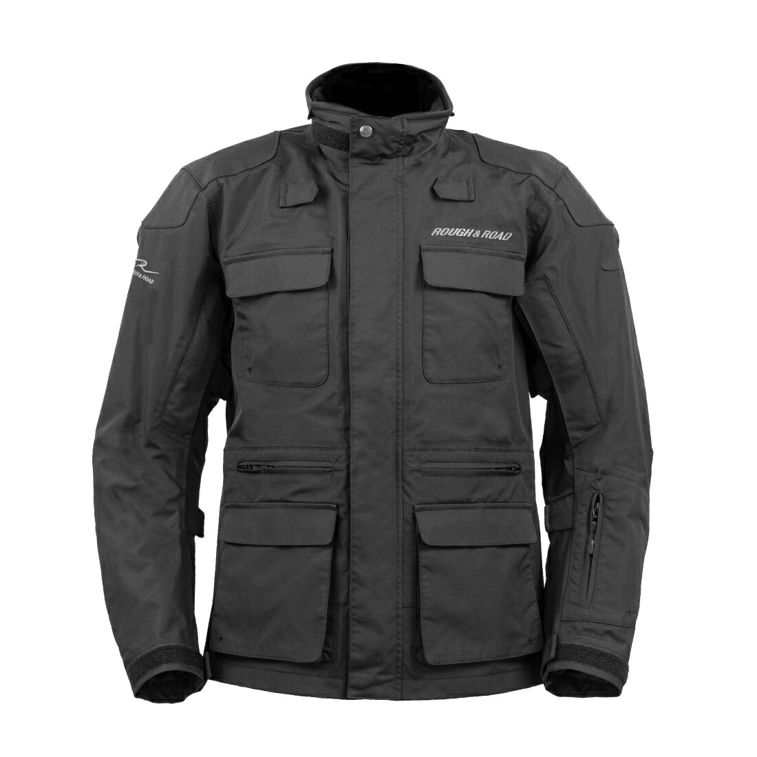 ROUGH&ROAD (ラフ&ロード) バイク用 3シーズンジャケット RR7256 デュアルテックストレックジャケット ブラック RR7256BK|moto-zoa 店
