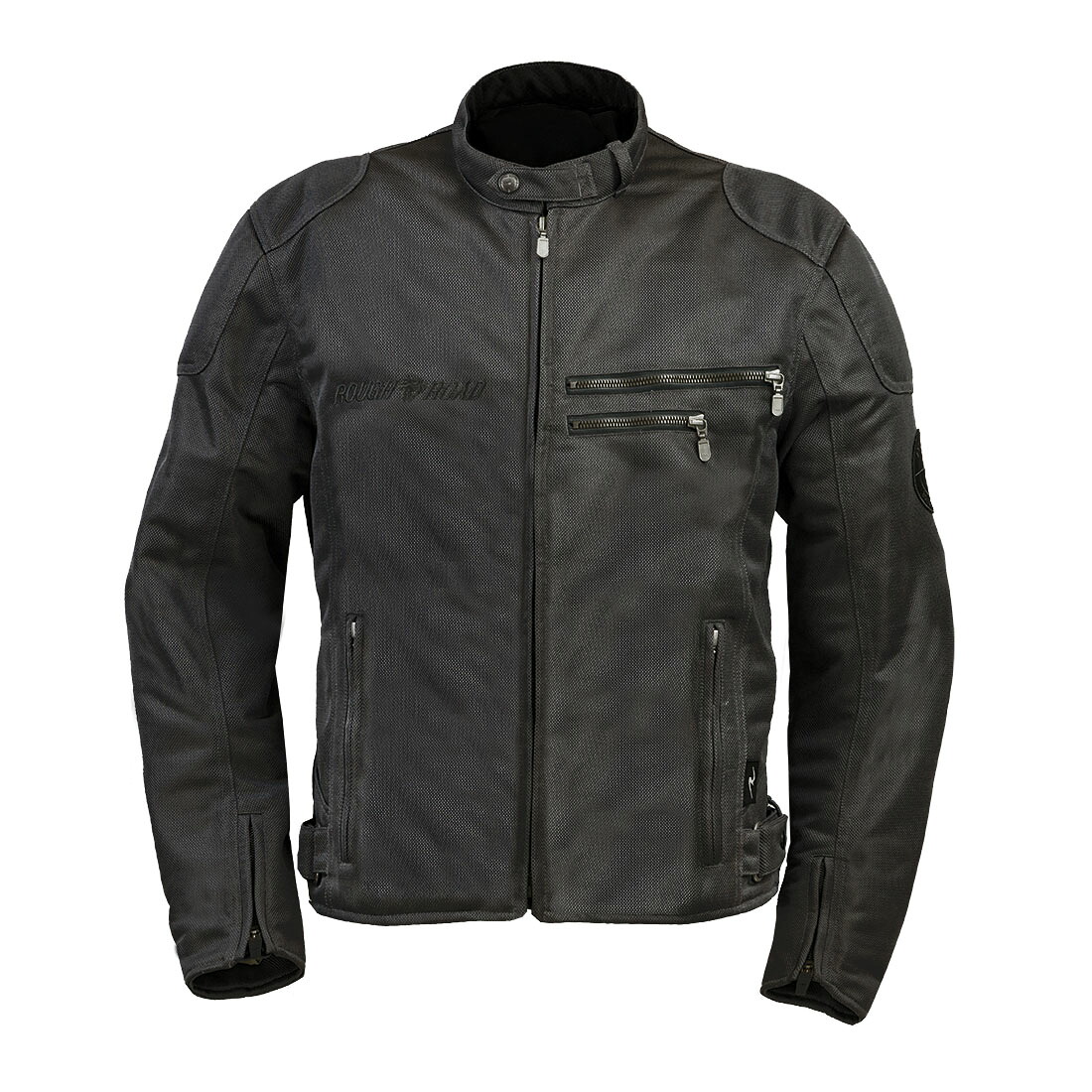 【20日限定！クーポン配布！】 ROUGH&ROAD (ラフ&ロード) バイク用 メッシュジャケット RR7354 ライディングZIPメッシュジャケットEM オールブラック RR7354A-BK 【夏対策・冷感・涼しい】｜moto-zoa 店