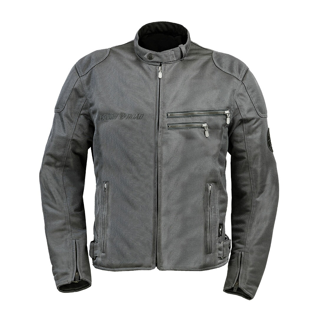 【20日限定！クーポン配布！】 ROUGH&ROAD (ラフ&ロード) バイク用 メッシュジャケット RR7354 ライディングZIPメッシュジャケットEM オールガンメタ RR7354A-GM