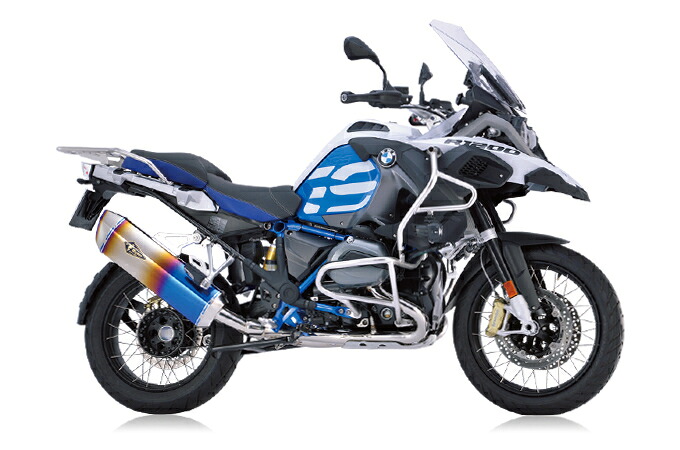 【15日限定！クーポン配布！】 R's GEAR アールズギア バイク用 マフラー 水冷R1200GS/GS-ADV(17-18)適合型式：2BL-R12NA リアルスペック フルエキゾースト マフラー シングル チタンドラッグブルー RB10-01RD
