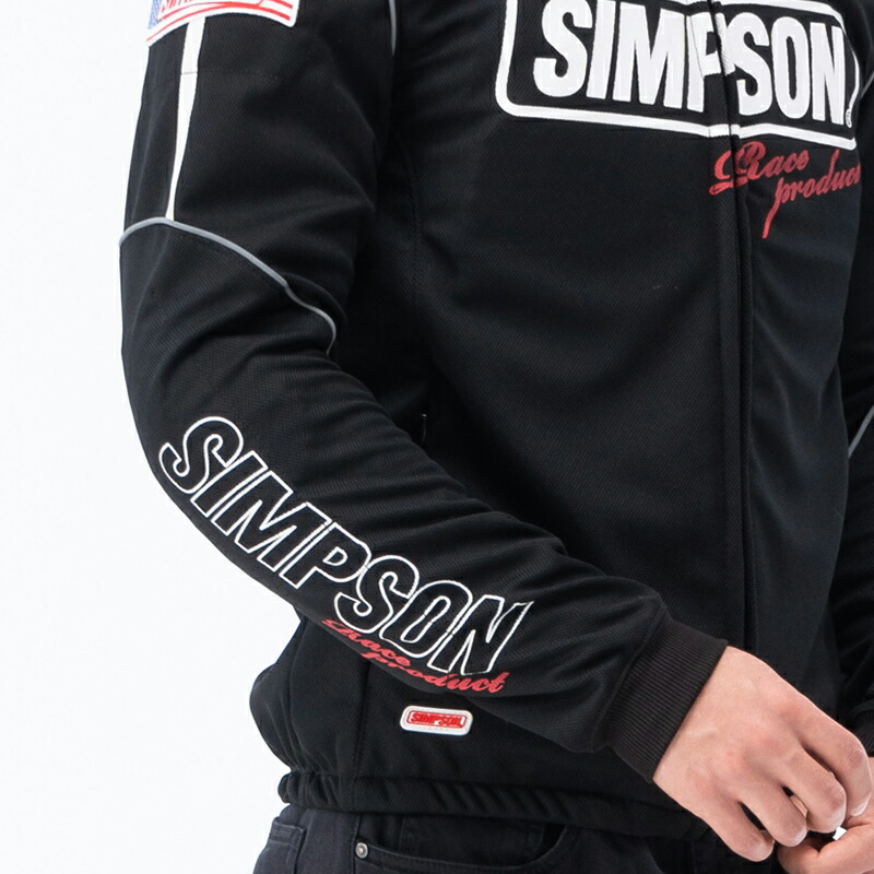 SIMPSONシンプソンバイク用ジャケットメッシュクールジャケットブラックSサイズNSM-2208LTD
