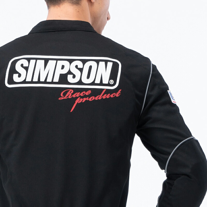 SIMPSONシンプソンバイク用ジャケットメッシュクールジャケットブラックSサイズNSM-2208LTD