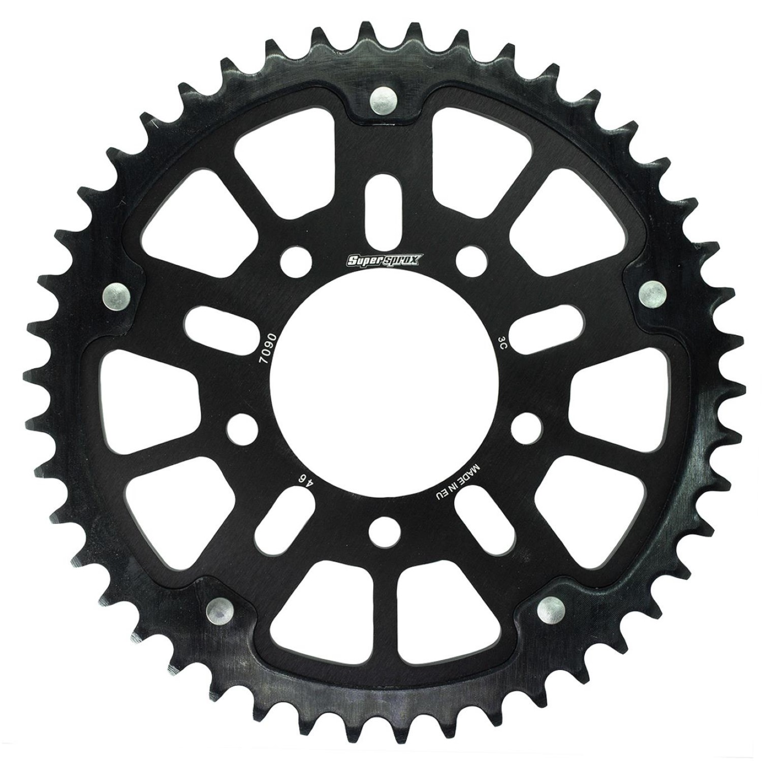 スーパースプロックス(Supersprox) ドリブン スプロケット リア ステルス (STEALTH) アルミ&スチール 46T ブラック RST-7090:46-BLK 社外ホイール対応：MARCHESINI (TYPE-A)、OZ、BST、ROTOBOX、ENKEI 10,439円