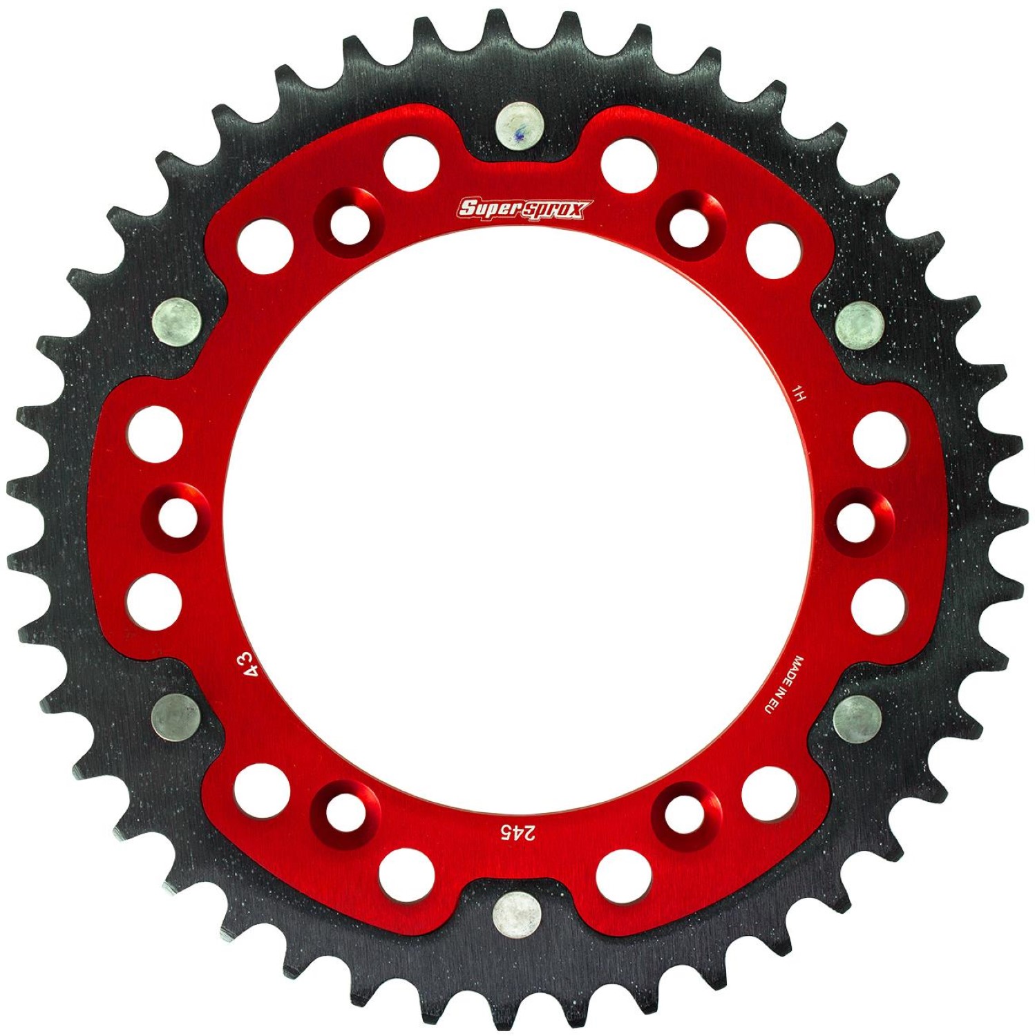 スーパースプロックス(Supersprox) バイク用 ドリブン スプロケット リア ステルス(STEALTH) アルミ&スチール 43T レッド RST-245:43-RED WR250R 07-17 11,154円