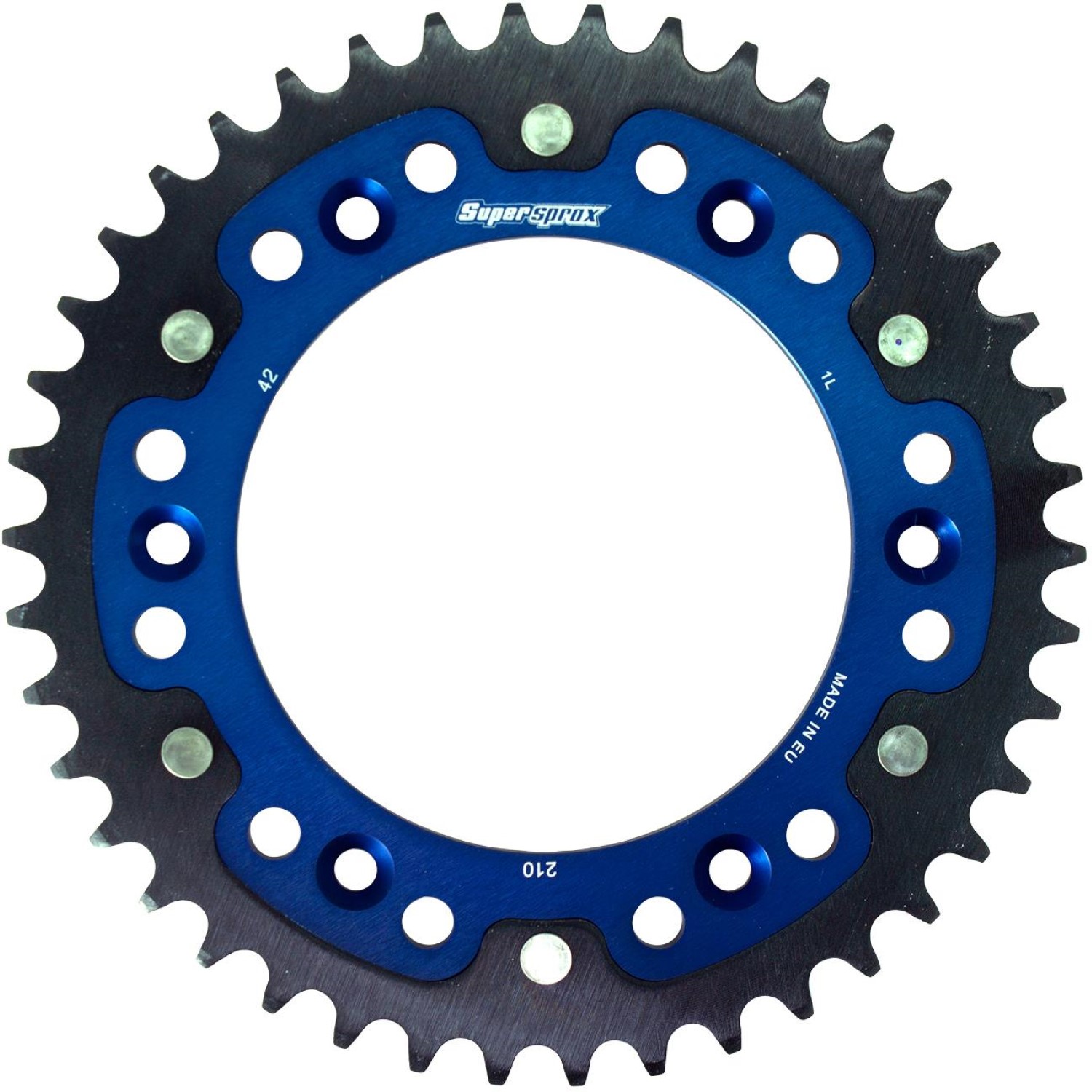 スーパースプロックス(Supersprox) バイク用 ドリブン スプロケット リア ステルス(STEALTH) アルミ&スチール 42T ブルー RST-210:42-BLU CRM250AR 97-99