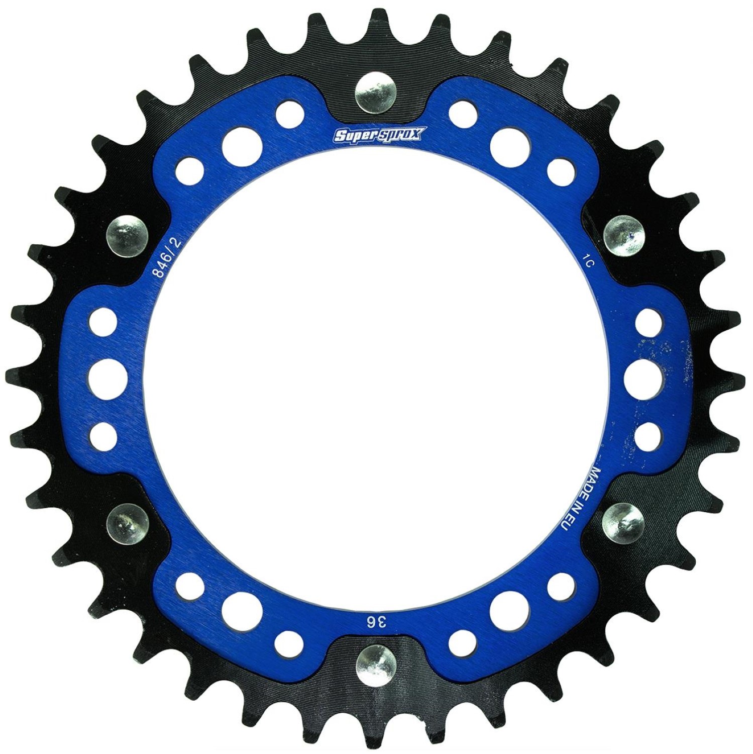 スーパースプロックス(Supersprox) バイク用 ドリブン スプロケット リア ステルス(STEALTH) アルミ&スチール 36T ブルー RST-846/2:36-BLU CB250F(MC43) 14-17 CBR250R(MC41) 14-17