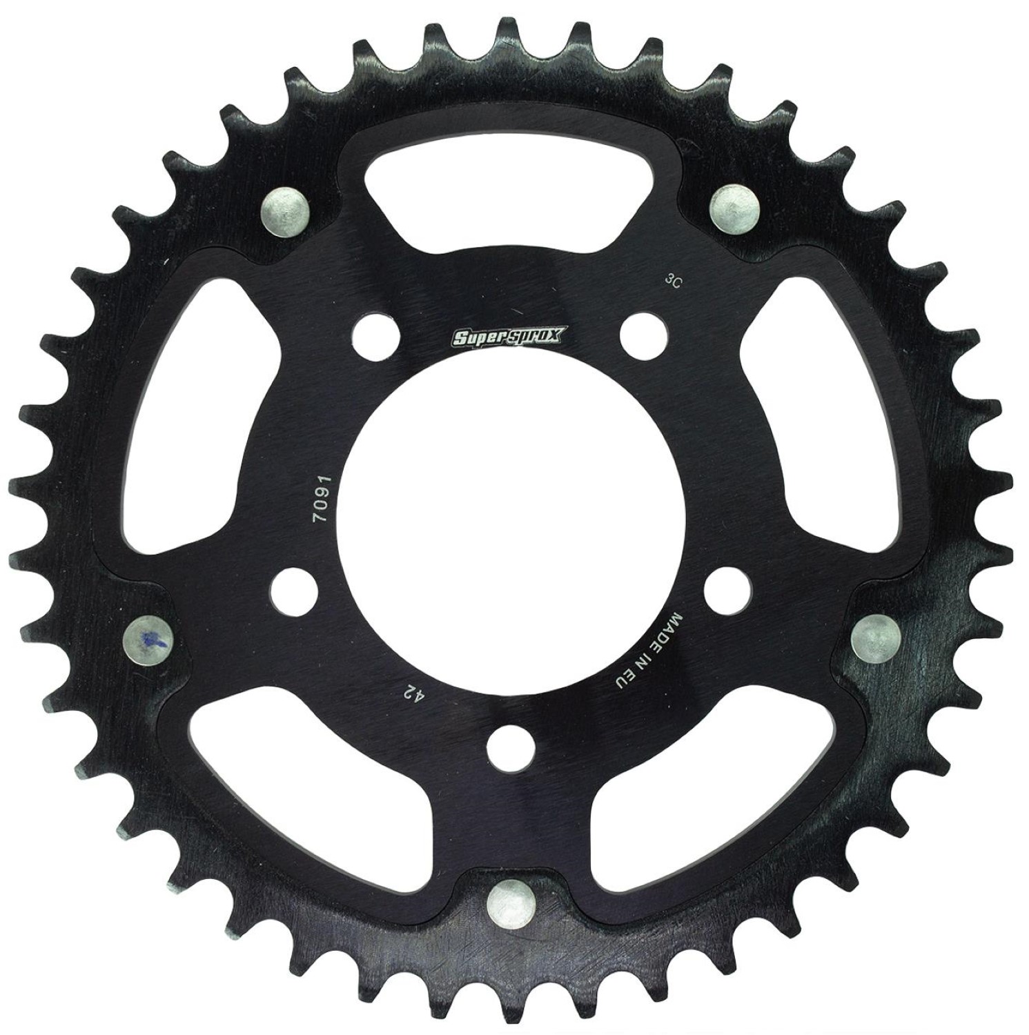スーパースプロックス(Supersprox) ドリブン スプロケット リア ステルス (STEALTH) アルミ&スチール 42T ブラック RST-7091:42-BLK 社外ホイール対応：MARCHESINI (TYPE-A)、OZ、BST、ROTOBOX、ENKEI