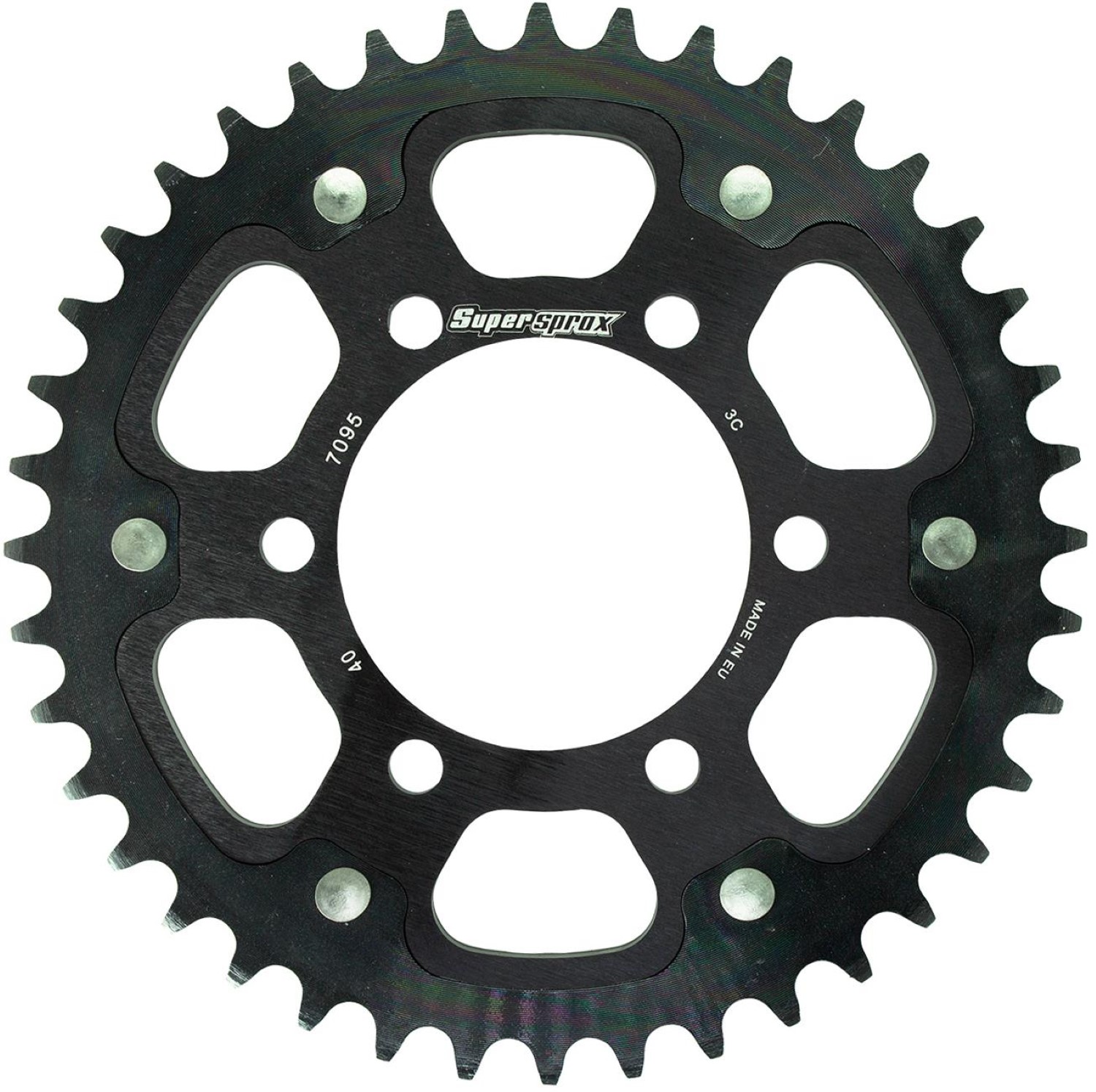 スーパースプロックス(Supersprox) ドリブン スプロケット リア ステルス (STEALTH) アルミ&スチール 40T ブラック RST-7095:40-BLK 社外ホイール対応：JB-MAGTAN、GALESPEED、LAVORANTE、MARVIC、DUOMO