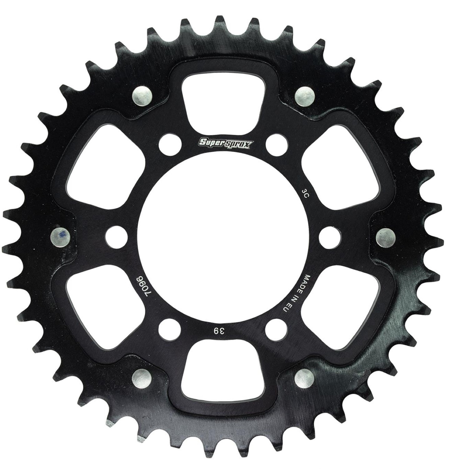 スーパースプロックス(Supersprox) ドリブン スプロケット リア ステルス (STEALTH) アルミ&スチール 39T ブラック RST-7096:39-BLK 社外ホイール対応：JB-MAGTAN、GALESPEED、LAVORANTE、MARVIC、DUOMO
