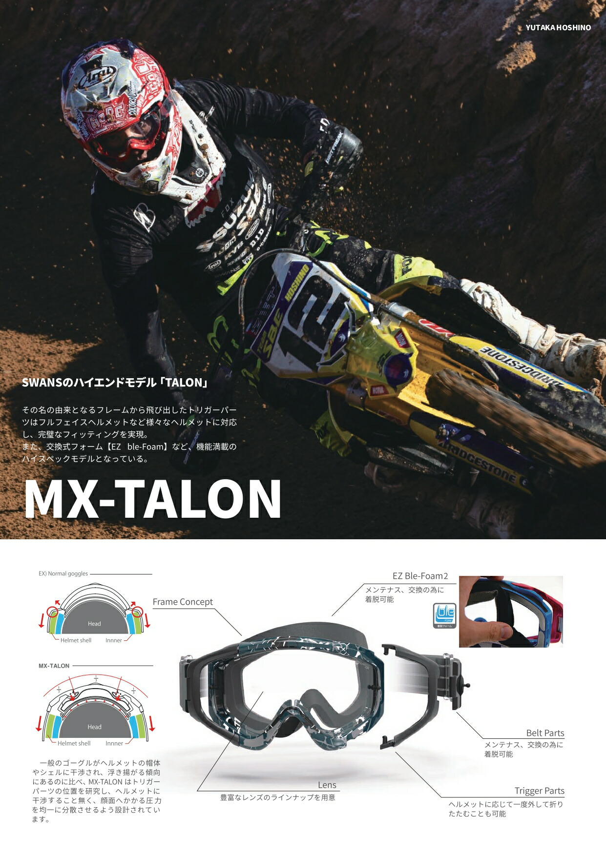 直営店 SWANS スワンズ バイク用 ダートゴーグル 2022年カラー MX-TALON-M LIM MX タロン ライム シルバーミラー スモーク レンズ qdtek.vn