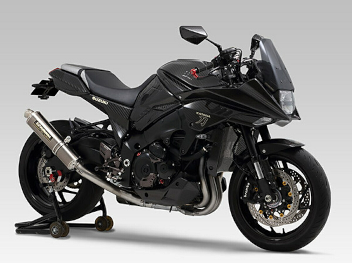 【15日限定!クーポン配布!】 ヨシムラ YOSHIMURA バイク用 マフラー 機械曲 チタンサイクロン Duplex ShooTer 政府認証 (TT) チタンカバー 車種:KATANA(19) 品番:110-199-8280