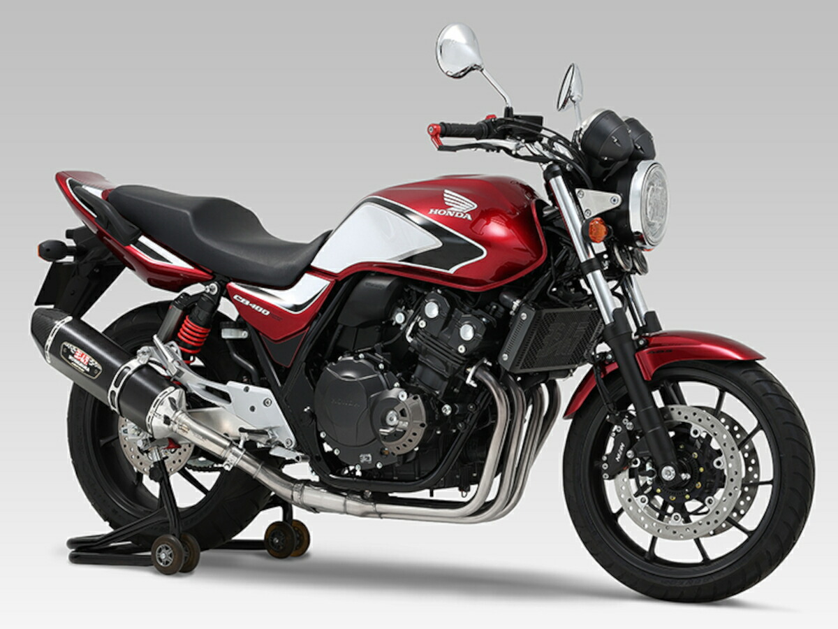 ヨシムラ YOSHIMURA バイク用 マフラー スリップオン R-77J サイクロン EXPORT SPEC 政府認証 (ABS付き車両対応) (SMC) メタルマジックカバー/カーボンエンドタイプ 車種:CB400SB Revo(08-13)、CB400SF Revo(08-13)、CB400SF(14-20)、CB400SB(14-19) 品番:110-458-5W20