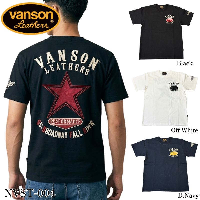 VANSON / バンソン　天竺　半袖Tシャツ　ワンスター　アメカジ　トップス　｜3カラー｜（NVST-004）
