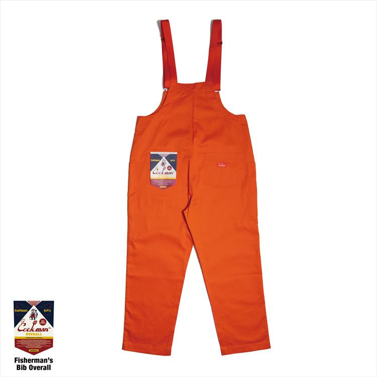 市場 COOKMAN Fisherman's Orange Overall Bib ユニセックス フィッシャーマン クックマン