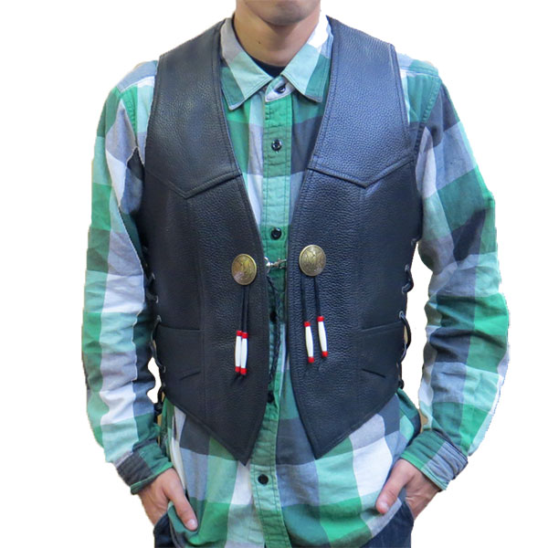 楽天市場】HEAVY オイルレザーベスト レッドモトブルーズ VEST