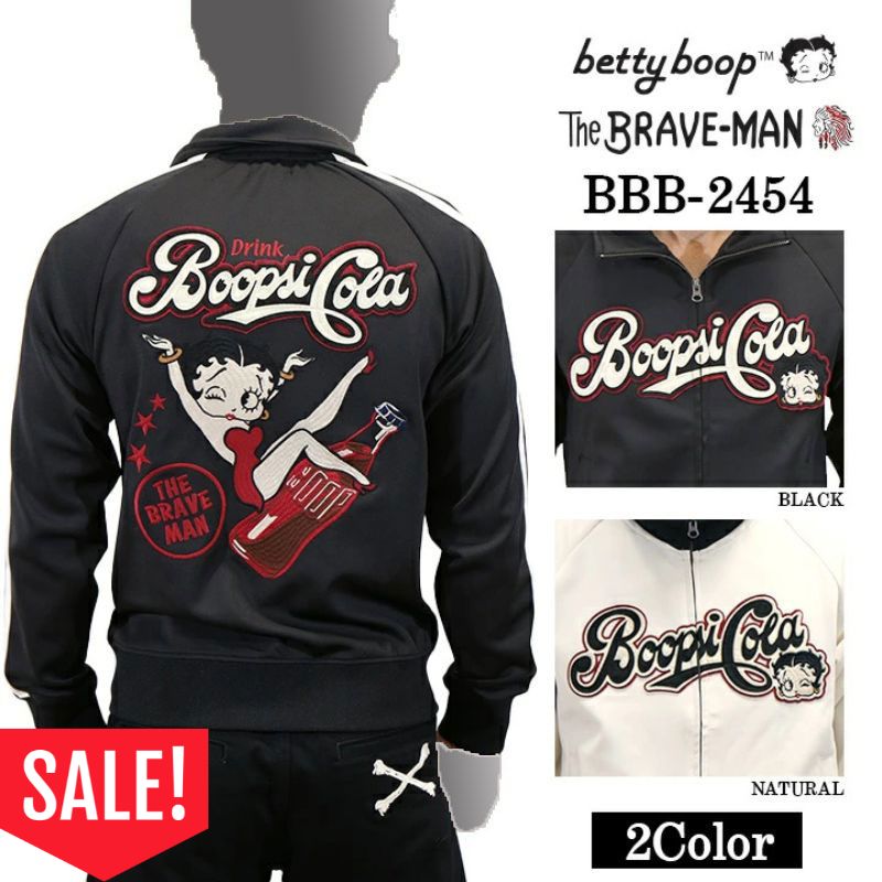 【セール！】THE BRAVEMAN×BETTY BOOP　ブレイブマン　ベティ・ブープ　コラボ トラックジャケット ジャージ bbb-2454