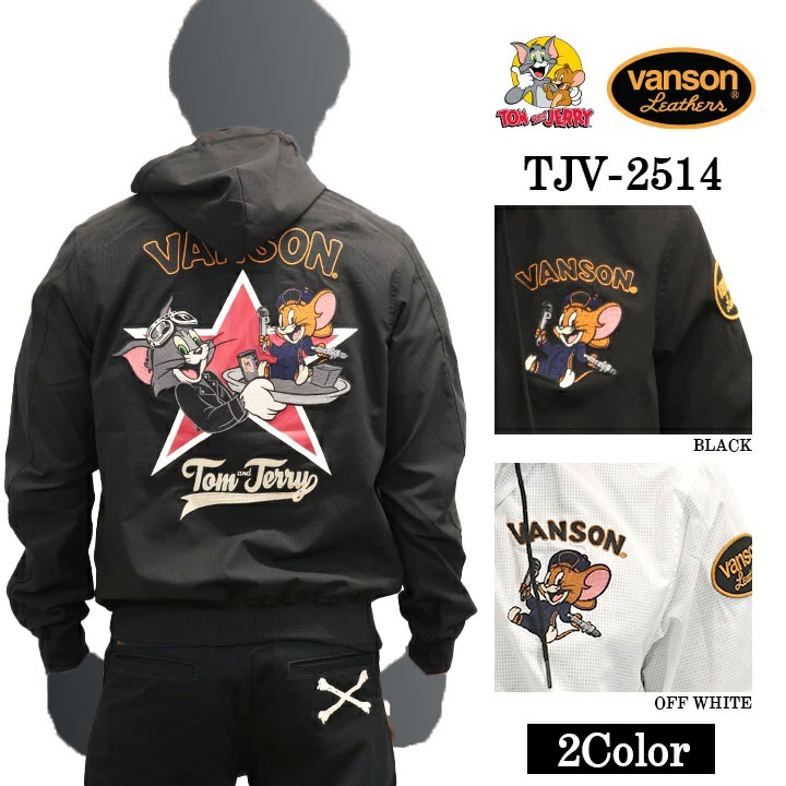 VANSON×TOM&JERRY バンソン トム&ジェリー サマーメッシュジャケット tjv-2514|MOTOBLUEZ(モトブルーズ)