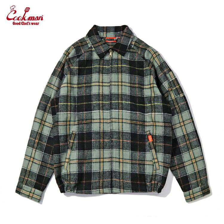 COOKMAN　クックマン　デリバリージャケット　Delivery Jacket　Woolmix Tartan Canadian Black（ユニセックス）ブラック　ウールミックス　タータン｜MOTOBLUEZ（モトブルーズ）