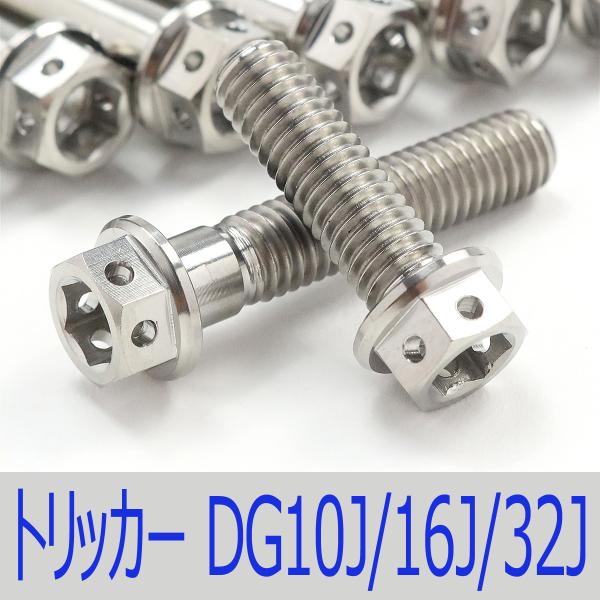 ▽トリッカー DG10J/16J/32J チタンボルトセット ジェネレーターエンジンカバー レーススペックタイプ シルバー/10本set (YA2005GSI)