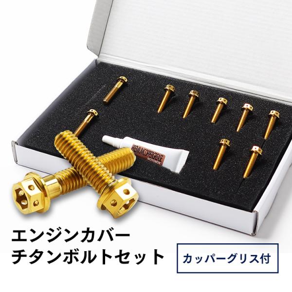 ▽VTR1000F SC36 チタンボルトセット オールエンジンカバー レーススペックタイプ ゴールド/30本set (HO5002FSGO)|モトボックス 店