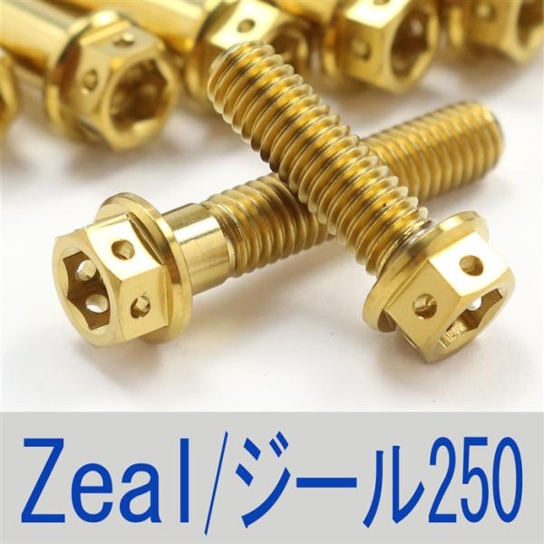 ▽ジール/ZeaL 3YX チタンボルトセット 右側/ジェネレーターエンジンカバー レーススペックタイプ ゴールド/4本set (YA2004GGO) [中古]