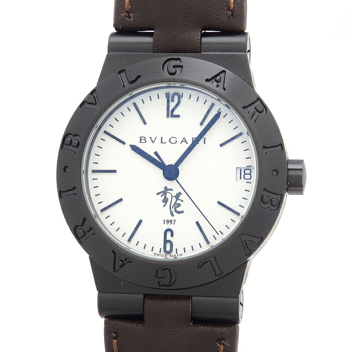 ブルガリ　BVLGARI　LC29S 香港返還記念限定　1997年　レディース　ホワイト　ステンレススティール(PVD加工)　自動巻き　腕時計【中古】