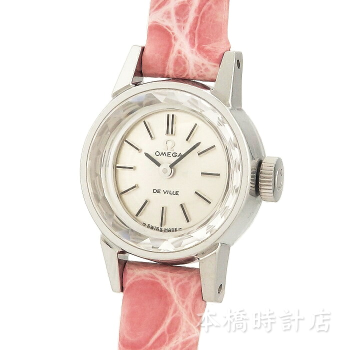 オメガ 　OMEGA　カットガラス　511.166　Cal 485　レディース　ブラック　手巻き　腕時計【中古】