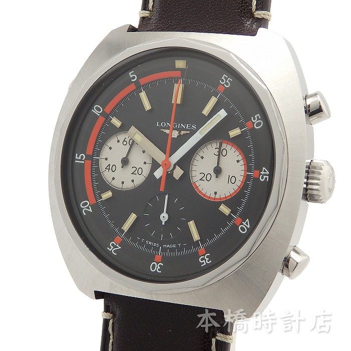 【楽天市場】ロンジン LONGINES ダイバーズクロノグラフ 8224-4 ブラック ステンレススティール 手巻き 腕時計【中古】：本橋時計店
