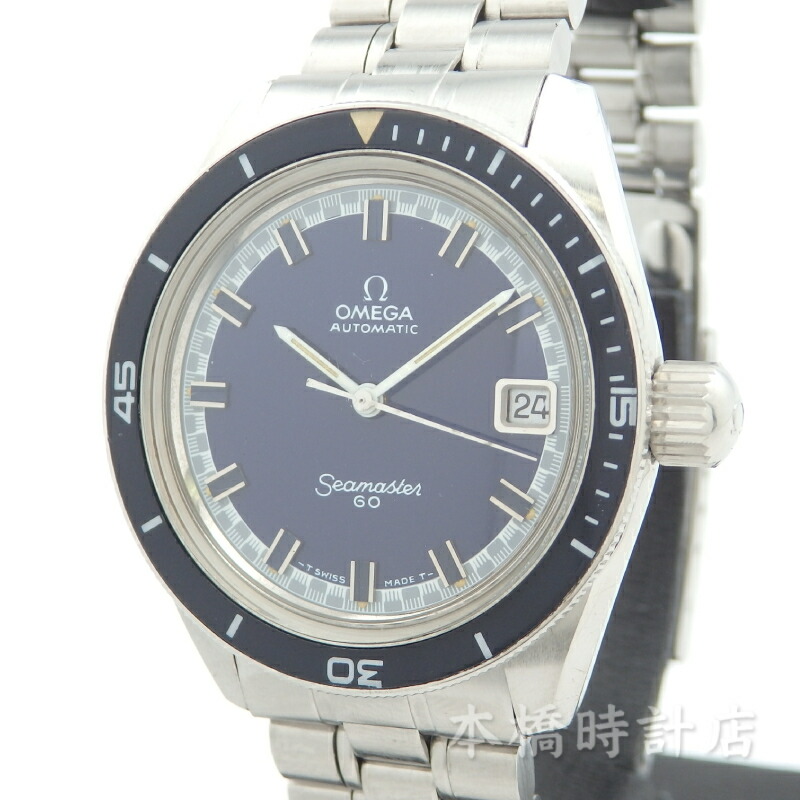 オメガ OMEGA シーマスター60 ビッグクラウン 166.062 ダークブルー ステンレススティール メンズ 自動巻き 腕時計【中古】