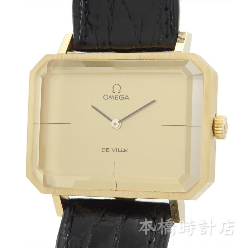 オメガ 　OMEGA　5110379　DE VILLE デヴィル　エメラルドライン by ”Andrew Grima”　ゴールド　K18YG　手巻き　メンズ　腕時計【中古】