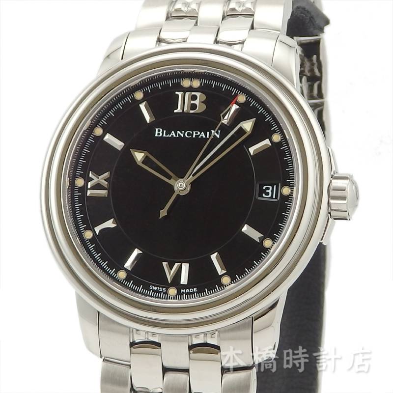 ブランパン　BLANCPAIN　レマンウルトラスリム　2100-1130-71　ステンレススティール　ブラック　メンズ　自動巻き　腕時計【中古】