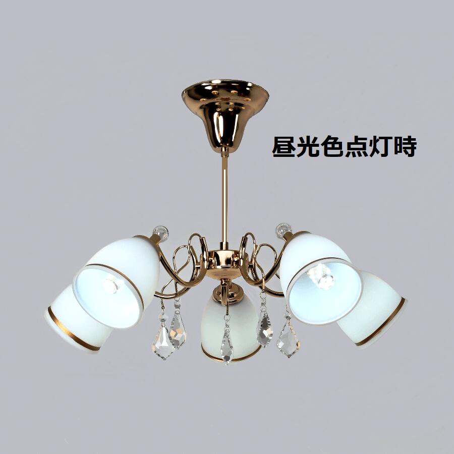 Led電球付き シャンデリア 照明 天井照明 シンプル アンティーク ワンタッチ取付式 マンションにも適用照明 天井のシーリング対応 Led Led 子供部屋 書斎 居間 玄関 お住まい 姫系 デザイン クリスタル シャンデリア 灯 本体 ゴールド ガラスカップ ワンタッチ取付式