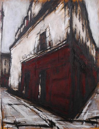 楽天市場】【作家名】中野克彦 【作品名】赤いひさしのある店 パリ