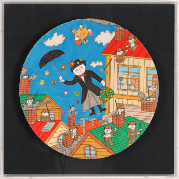 値下げ　原画　風神雷神　送料込み　ポップアート　絵画　アクリル　現代アート 値下げ 原画 風神雷神 送料込み ポップアート 絵画 アクリル