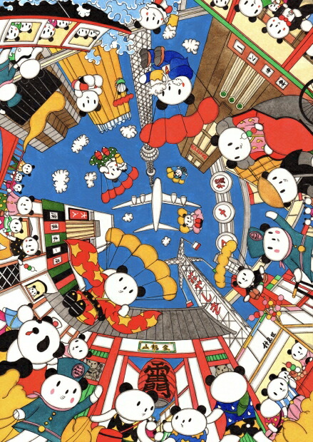 最終値下げ　原画　F10　七福神　送料込み　ポップアート　アクリル　現代アート p-j4-e005_1.jpg