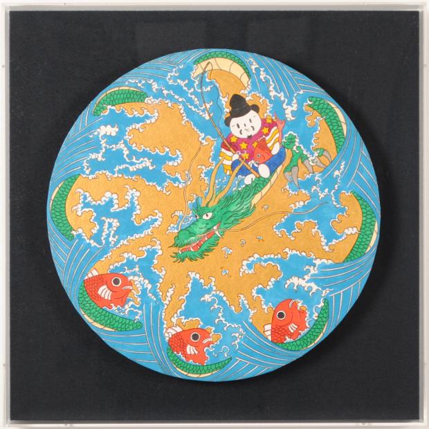 楽天市場】現代アート 絵画 ポップアート パンダ 絵 あごぱん 「七福神