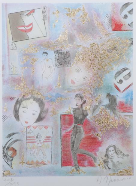 楽天市場】人物画 絵画 男と女 抱擁 版画 リトグラフ ブルーノ