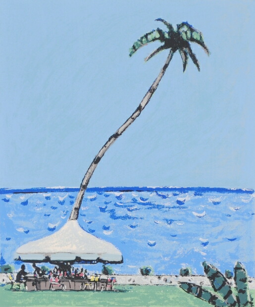 平野琳人 『赤い木』 シルクスクリーン - 北海道画廊