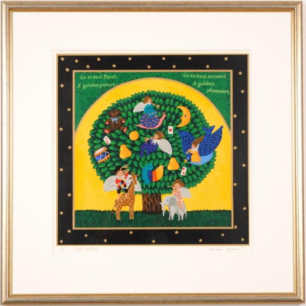 横山真弥 絵画(版画)眠りにつくまでの夢　エディション番号・サイン入 オンライン限定商品】 横山真弥☆絵画 眠りにつくまでの夢