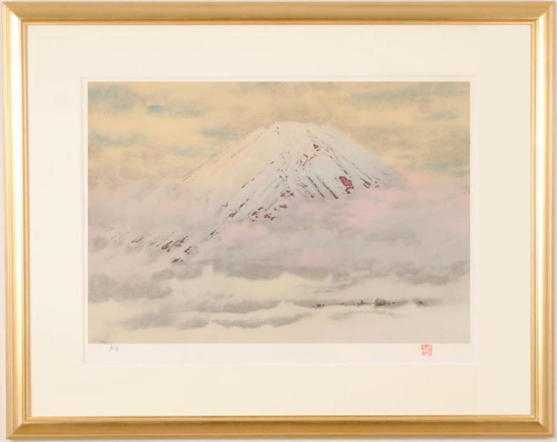 楽天市場】川崎春彦 春の曙 富士山 絵画 風景画 和風 日本画家