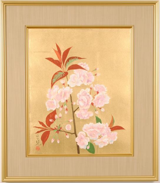 濱田昇児　『湖畔』リトグラフ 楽天市場】絵画 浜田昇児 リトグラフ 版画 『水辺』 木 林 森 池