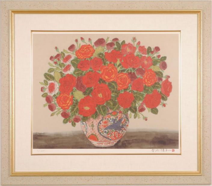 吉岡耕二 aswan リトグラフ  絵画 額縁 アート 吉岡耕二 aswan リトグラフ 絵画 額縁 アート