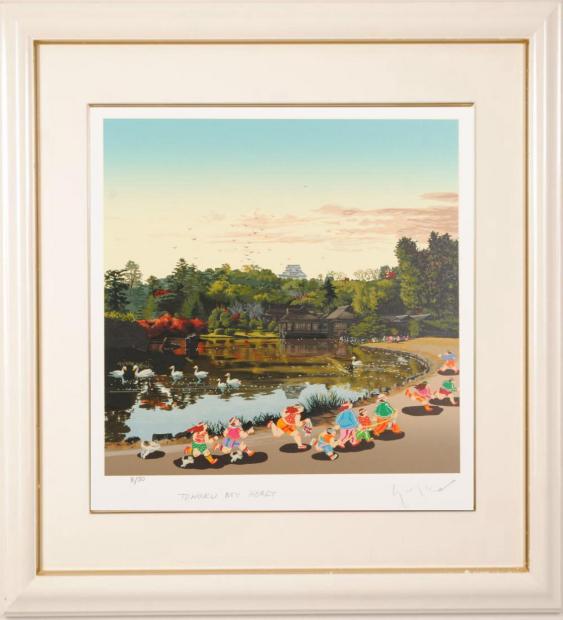 楽天市場】ヒロ・ヤマガタ かまくら 絵画 インテリア シルク