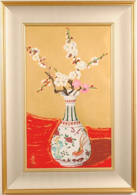 楽天市場】花 絵画 日本画家 和風 インテリア リトグラフ 版画