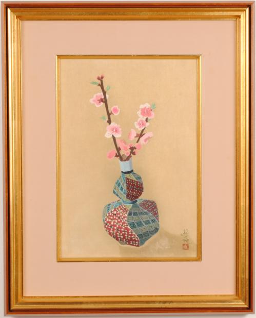 楽天市場】小倉遊亀 牡丹 花 絵画 静物画 和風 リトグラフ 版画