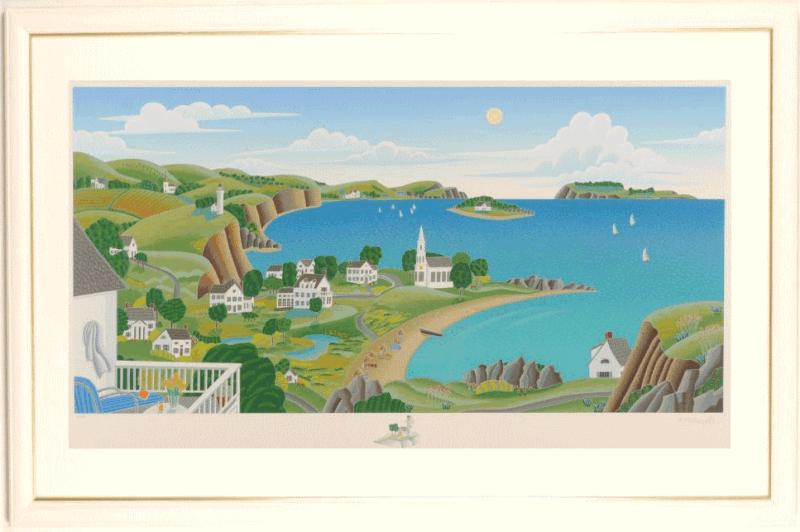 楽天市場】トーマス・マックナイト リヴィエラコースト海 絵画