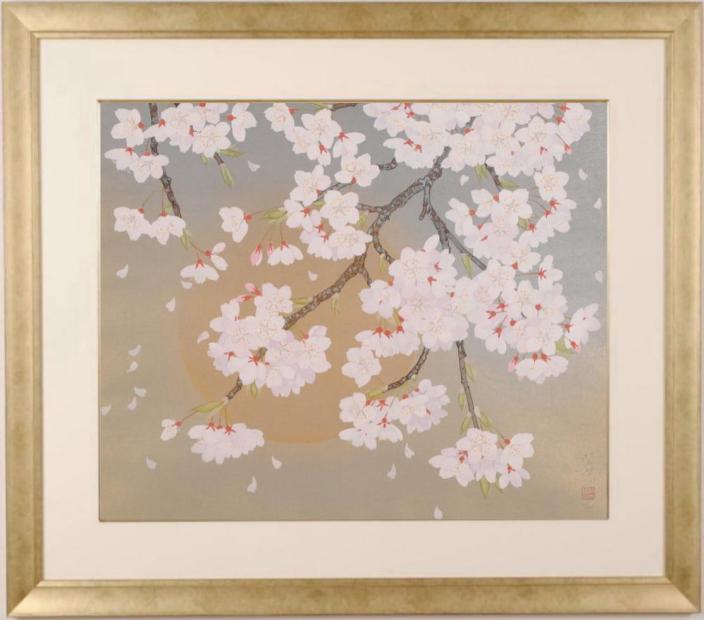 楽天市場】森田りえ子 秋蒼穹 花 絵画 菊 和風 日本画家 インテリア